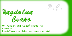 magdolna csapo business card